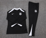 2025-26 Mens Corinthians black Half pull Training Suit