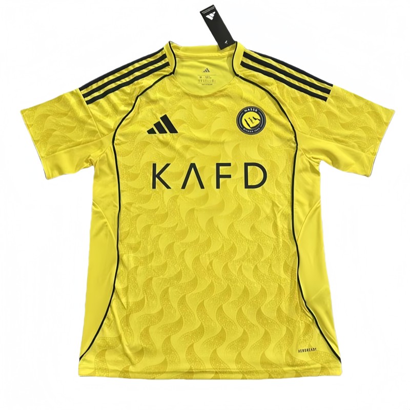 2025-26 Mens Al-Nassr home yellow soccer jersey
