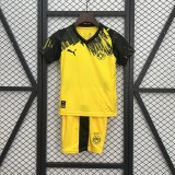 2025-26 Kids Dortmund home yellow Soccer Jersey
