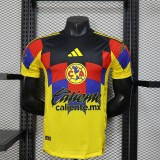 2025-26 Mens  Club America yellow home new Player Version Soccer Jersey