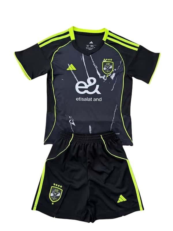 2025-26 Kids  AL AHLY SC away black Soccer Jersey