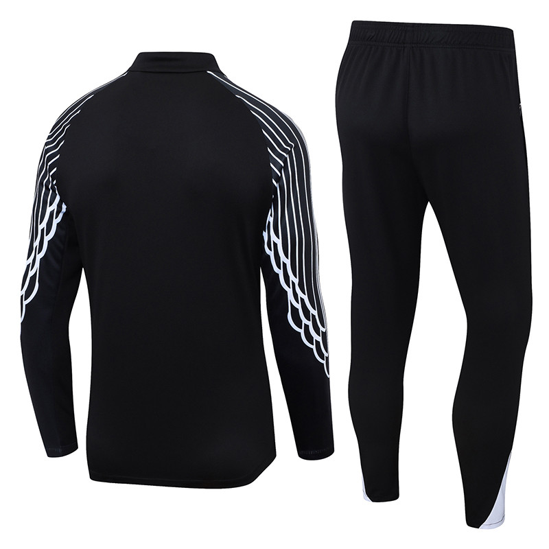 2025-26 Mens PSG Paris black half pull Tracksuit suit