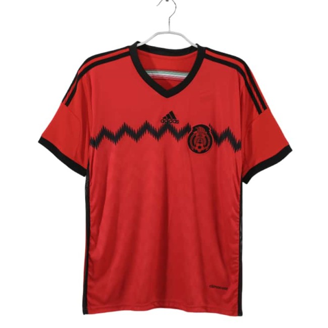2014 Mens  Retro Mexico away red soccer Jersey