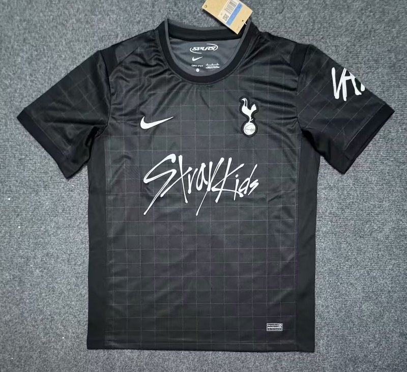 2025-26 Mens Tottenham Hotspur black soccer Jersey