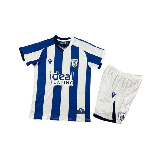 2025-26 Kids West Bromwich home blue white soccer jersey