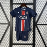 2024-25  Kids PSG home soccer jersey（Have One Stars⭐)