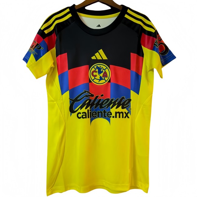 2025-26  Women Club America home yellow  Soccer Jersey