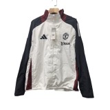 2025-26 Mens Manchester United white new embroidery  windbreaker
