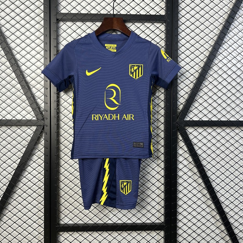 2025-26 Kids Atletico Madrid away soccer jersey