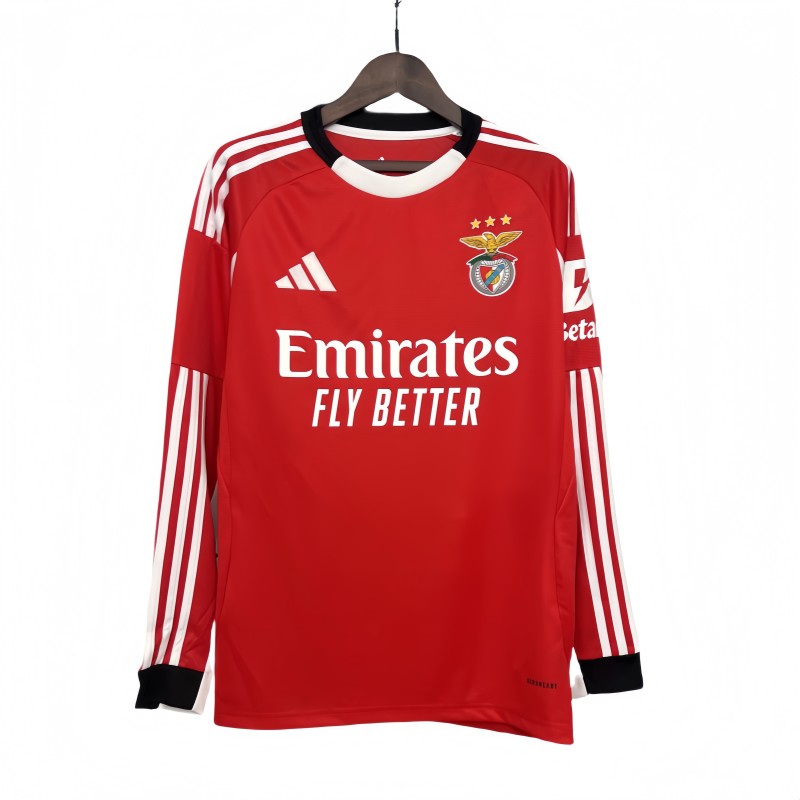 2025-26 Men's  Benfica  Home red  Long Sleeve soccer jersey