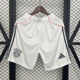 2025-26 Mens Bayern Munich away white Shorts Pants