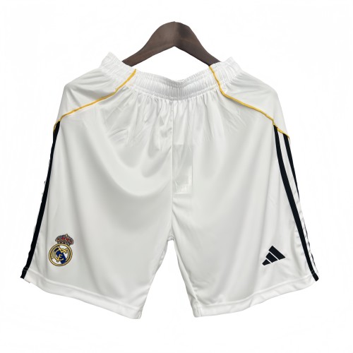 2025-26 Mens Real Madrid home white Shorts Pants