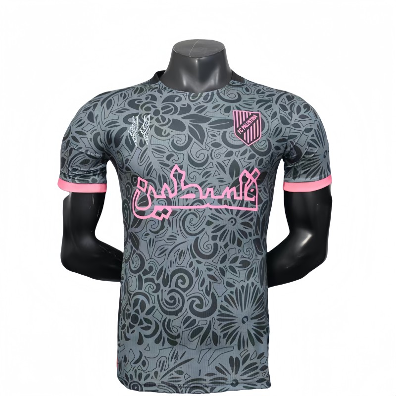 2025-26 Mens Palestine grey Player version soccer jersey