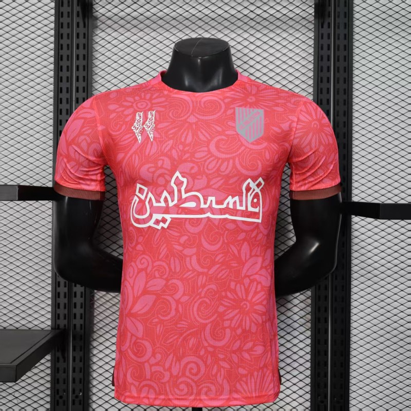 2025-26 Mens Palestine pink Player version soccer jersey
