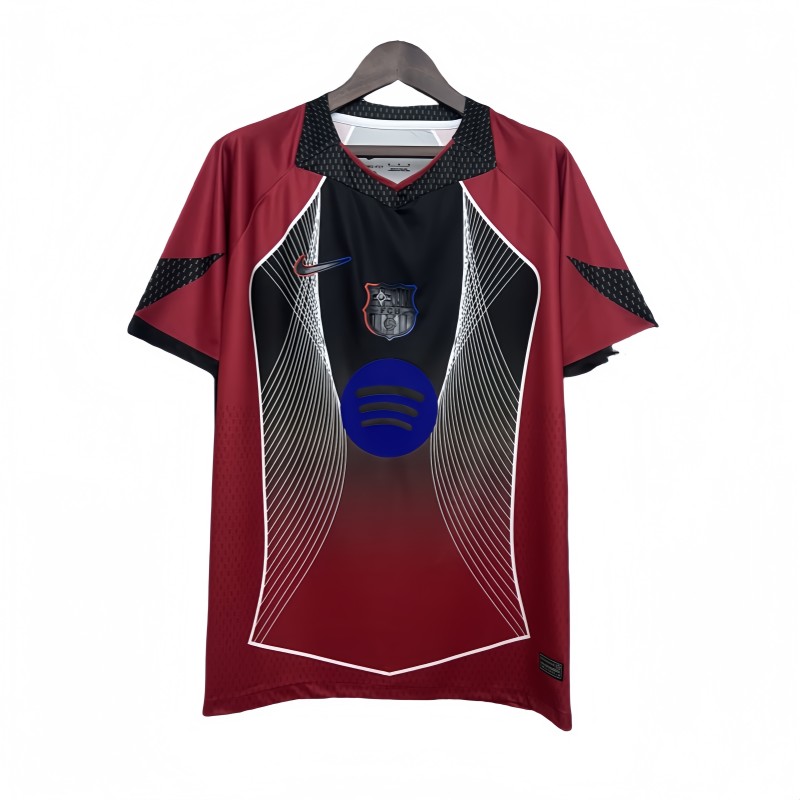 2025-26 Mens Barcelona Special Edition red black soccer jersey