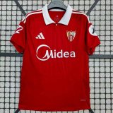 2025-26 Mens Sevilla away red soccer Jersey