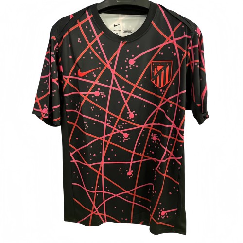 2025-26 Mens Atletico Madrid black red  jersey soccer