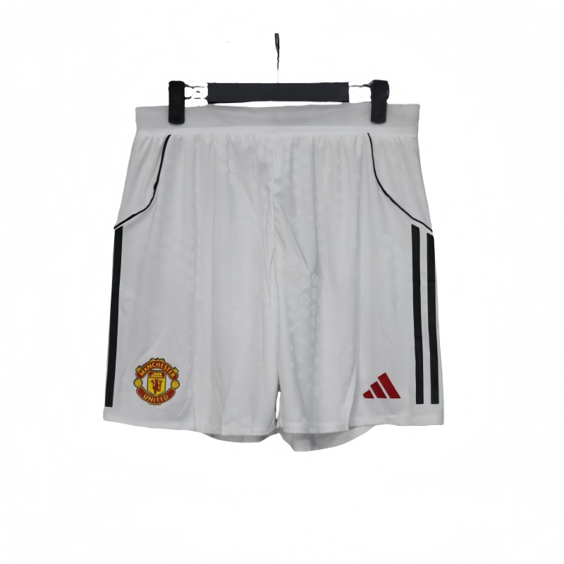2025-26 Mens Manchester United player home white Shorts Pants