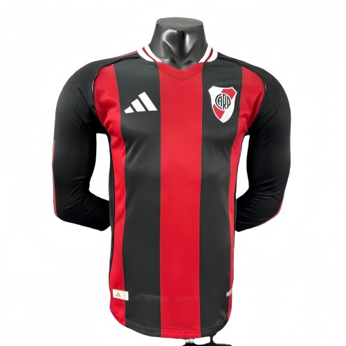 2025-26 Mens River Plate away Player Version  Long Sleeve  Jersey