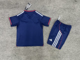 2025-26 Kids Lyon blue away Soccer Jersey