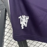 2025-26  Mens Manchester United  Purple Shorts Pants