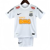 2012-13 KIDS Santos Retro home white soccer jersey