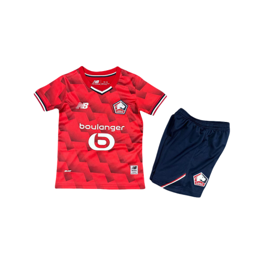 2025-26 Kids Lille home red soccer jersey