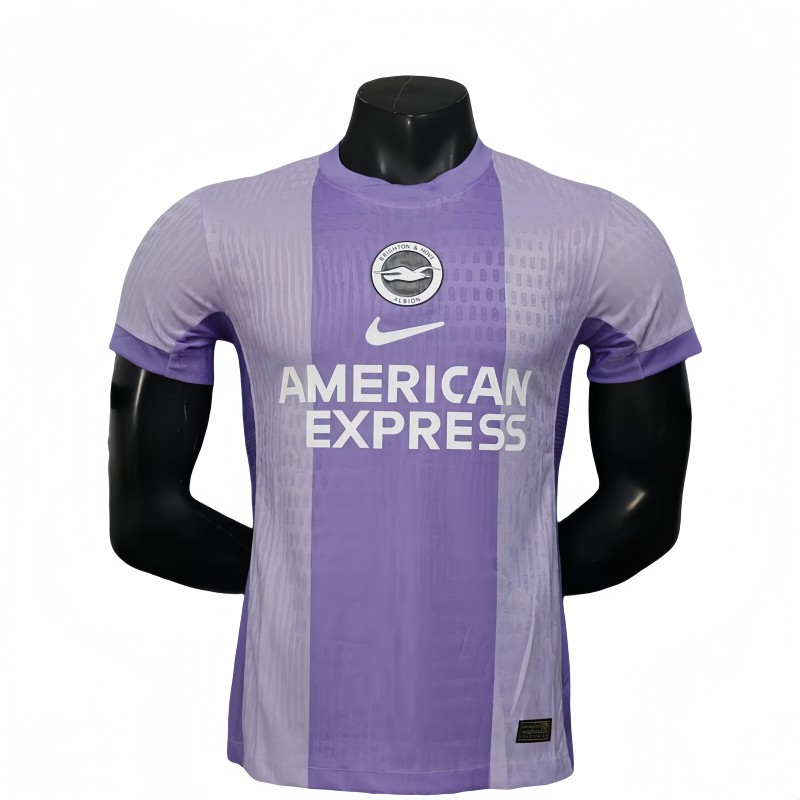 2025-26 Mens Brighton away  Player purple Soccer Jersey