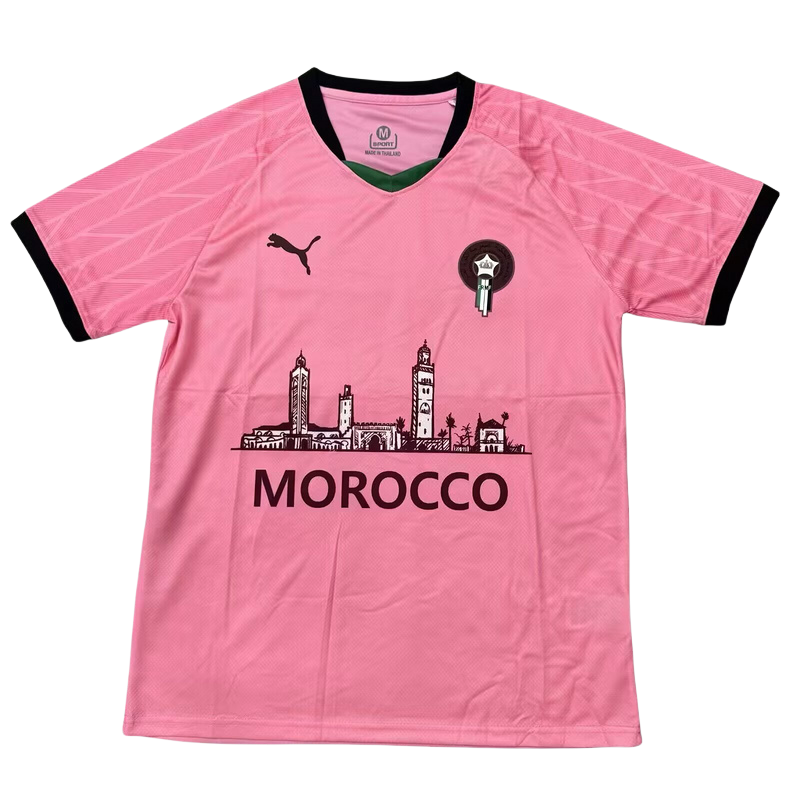 2025-26 Mens Morocco Special Edition pink  soccer Jersey