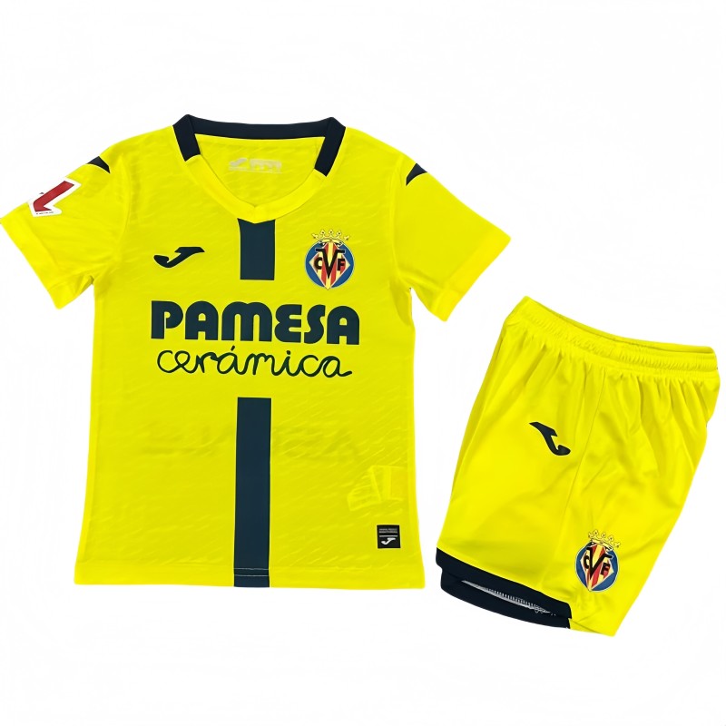2025-26 Kids Villarreal home yellow soccer jersey