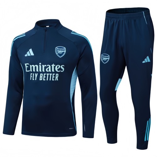 2025/26 Kids New Mens  Arsenal royal blue Half-pull Training suit