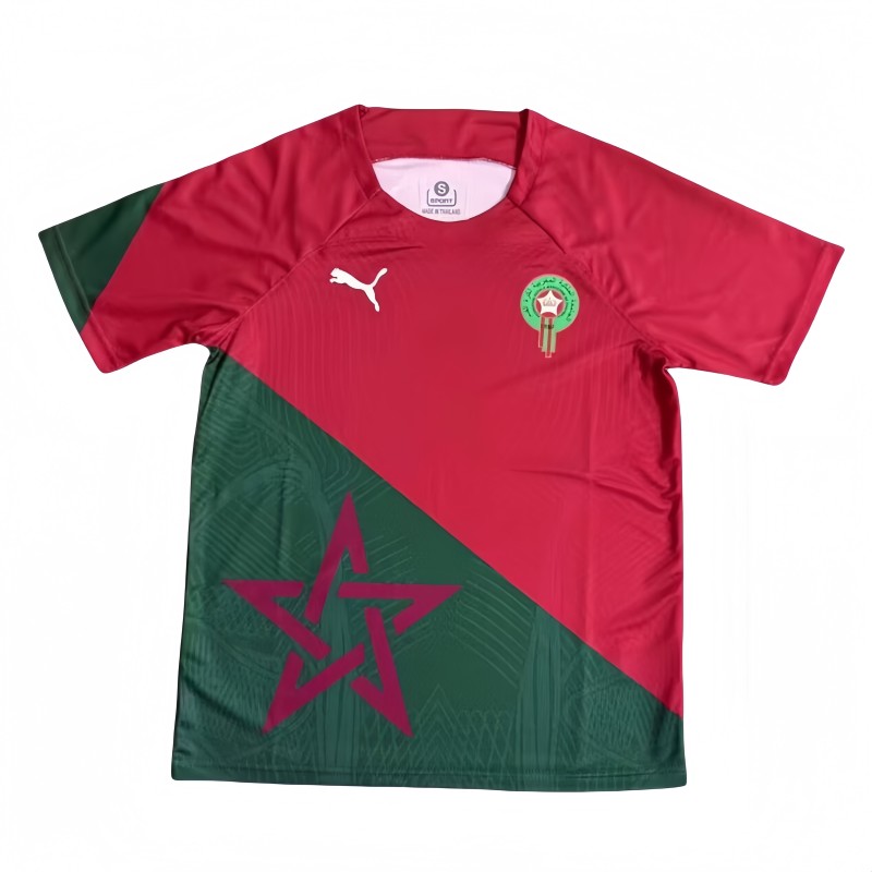 2025-26 Mens Morocco Special Edition red green  soccer Jersey