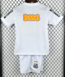 2012-13 KIDS Santos Retro home white soccer jersey