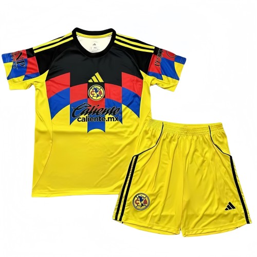 2025-26 Kids Club America home yellow soccer jersey