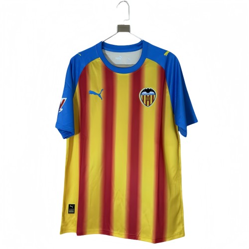 2025-26 Mens Valencia Third away yellow soccer Jersey