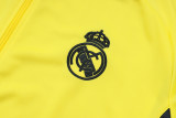 2025-26 Mens Real Madrid yellow Jacket Training Suit