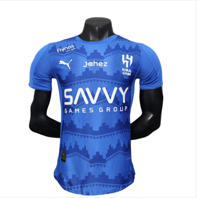 2025-26 Mens Al-Hilal home blue  Player version soccer jersey