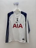 2025-26 Mens Tottenham Hotspur white  home Long Sleeve  Soccer Jersey