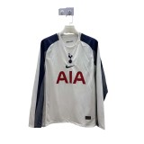 2025-26 Mens Tottenham Hotspur white  home Long Sleeve  Soccer Jersey
