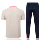 2025-26 Mens Barcelona  beige polo Training Suit