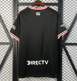 2025-26 Mens River Plate away Black red Training clothes Soccer Jersey