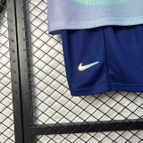 2025-26 Kids Barcelona Special Edition blue soccer jersey