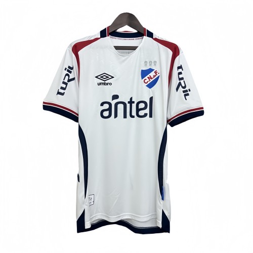 2025-26 Mens Club Nacional home white soccer jersey