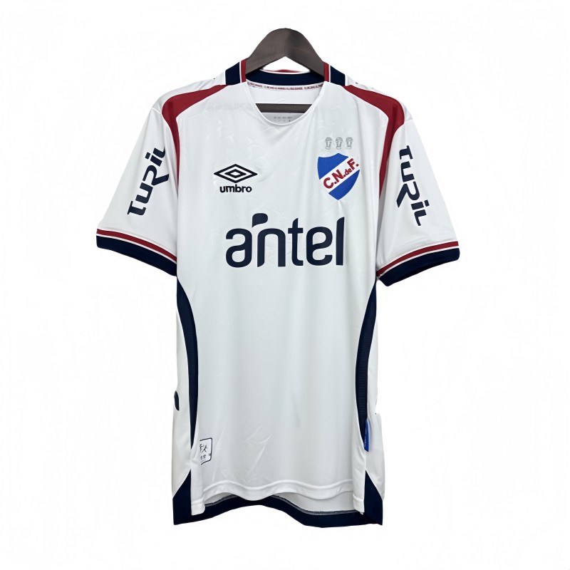2025-26 Mens Club Nacional home white soccer jersey
