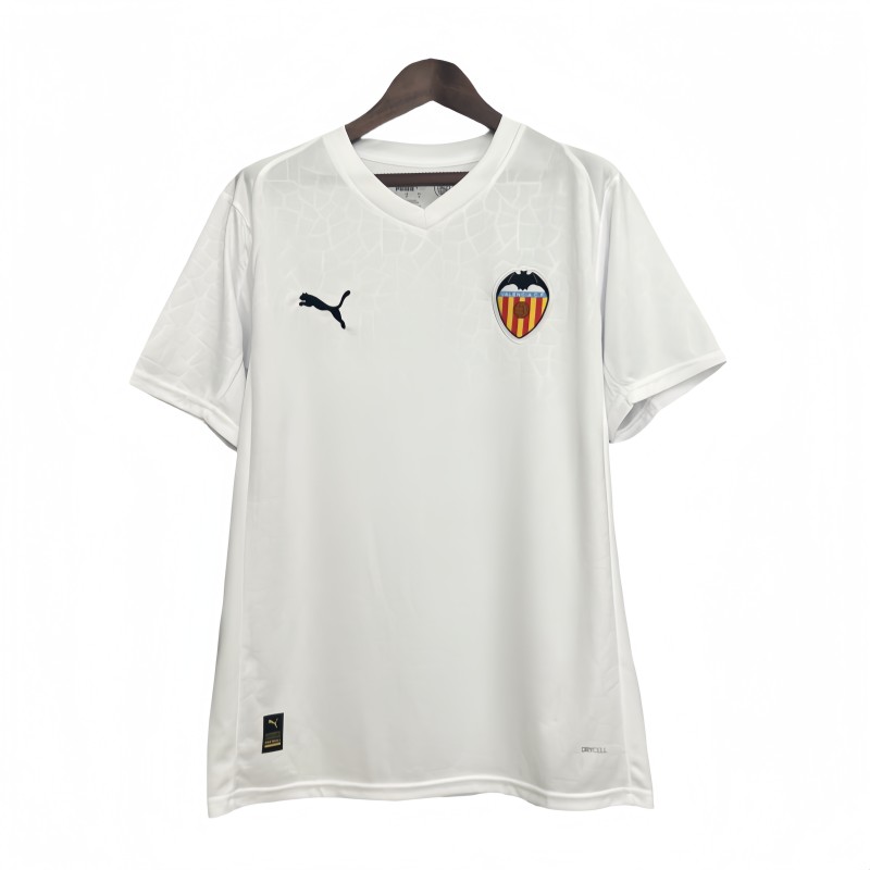 2025/26 Mens Valencia white Home soccer Jersey
