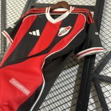 2025-26 Mens River Plate away Black red Training clothes Soccer Jersey