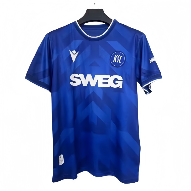2025-26 Mens Karlsruher home blue soccer jersey