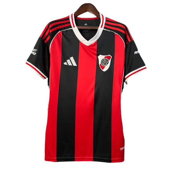 2025-26 Mens River Plate away Black red Training clothes Soccer Jersey