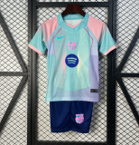 2025-26 Kids Barcelona Special Edition blue soccer jersey
