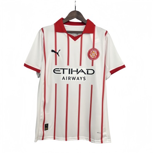 2025-26 Mens Girona home white soccer Jersey